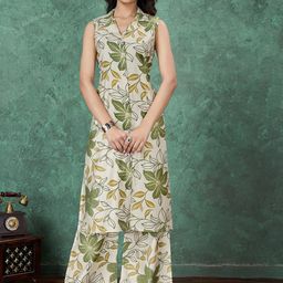 MOJILAA Women Floral Printed Regular Kurta with Palazzos-picture-20