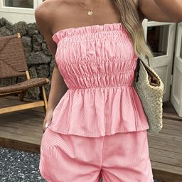 StyleCast x Revolte Women Striped Top with Shorts Co-Ords-picture-28