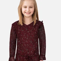 Gini and Jony Red Floral Printed Top-picture-42
