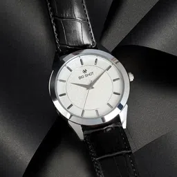 BIG SHOT Men Brass Dial & Leather Bracelet Style Straps Analogue Watch BSM068B-image-45
