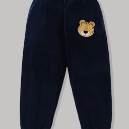 KAVEE 100% Cotton Biowashed Full Length Lounge Pant Tiger Print - Navy Blue-image-59