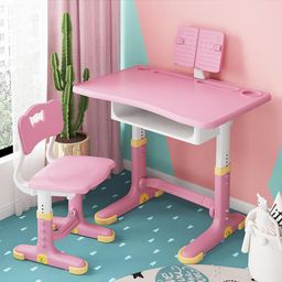 Babyhug Study Table & Chair Set with Height Adjustment - Pink-22