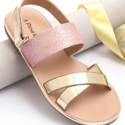 Pine Kids Sandals with Velcro Closure- Pink-image-5