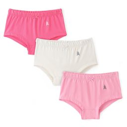Pine Kids Cotton Lycra Hipsters Pack Of 3 - Pink & White-picture-7