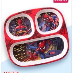 Babyhug Marvel 3 Sectioned Rectangular Plate- Spiderman-image-37