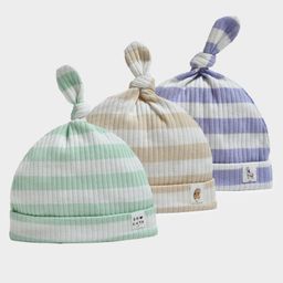 Mi Arcus Pack Of 3 Striped Caps - Multi Colour-picture-22