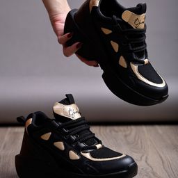 Shoetopia Colour Blocked Sports Shoes - Black-picture-49