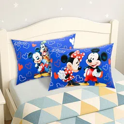 Kuber Industries Blue & Red Disney Printed Microfiber Ultra Soft Sleep Pillow-picture-57