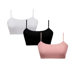 BRAAFEE Girls Pack of 3 Non Padded Full Coverage Sports Bra-picture-46
