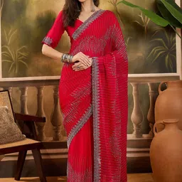 Sangria Stone Work Embellished Saree-image-95