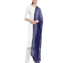 Karthav Fashion Floral Embroidered Mirror Work Chiffon Dupatta-picture-36