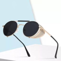 RICH CLUB Unisex Round Sunglasses with UV Protected Lens-56
