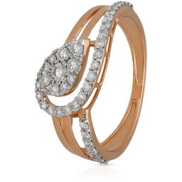 Malabar Gold and Diamonds 18k Rose Diamond Ring for Women-picture-38