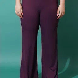 U&F Beyond Women Original Wide Leg Slim Fit Trousers-image-97