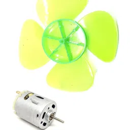 Invento ISC 1946-C 6-12V Toy Hobby DC Motor 27x33mm with 4 Vanes 4 Inch Fan Propeller-38