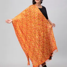 Aditi Wasan Orange Printed Dupatta image 3