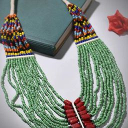 Imli Street Multicolor Vintage Naga Beaded Tribal Necklace-image-52