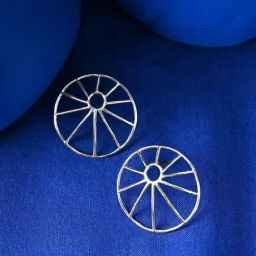 Clara 925 Sterling Silver Platinum Plated Esme Geometric Earrings for Women-14