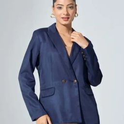 SALT Attire Blue Plain Jacket-image-94