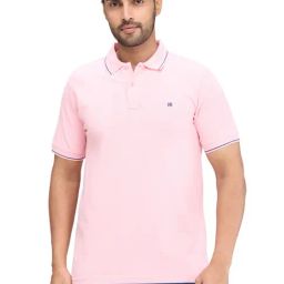 Raymond Pink Slim Fit Polo T-Shirt-image-61