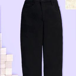 Kiddopanti Girls Black Denim Jeans-image-27