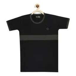 Chimprala Kids Black & Olive Solid T-Shirt-image-81