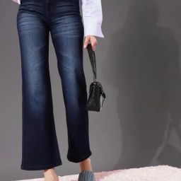 DOLCE CRUDO Navy Bootcut Jeans-image-96