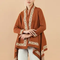 Soch Rust Full Sleeve Shrug-image-1