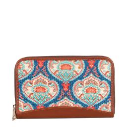 ZOUK Blue Printed Zip Around Wallet for Women-image-62
