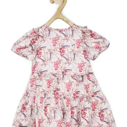 Allen Solly Junior White & Red Cotton Printed Dress-image-87
