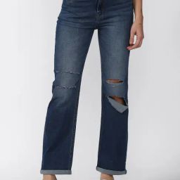 FOREVER 21 WOMEN MID WAIST BOYFRIEND FIT ANKLE LENGTH JEANS-picture-11