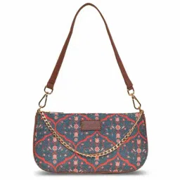 ZOUK Blue Printed Shoulder Bag-27