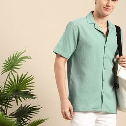 Mast & Harbour Self Design Textured Casual Shirt-image-60