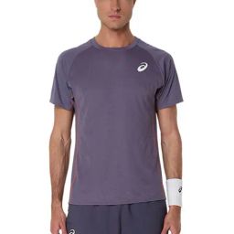 Asics Men's Greyish Purple Match Actibreeze Ss T-Shirt-image-24