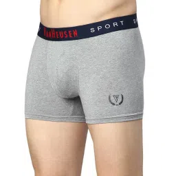 Van Heusen Sport Regular Fit Plush Back Elasticized Waistband Double Layer Gusset Trunks - Grey image 3