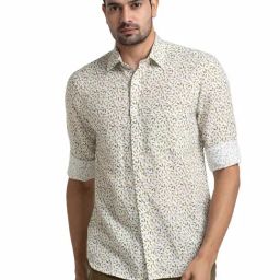 Colorplus Green Tailored Fit Printed Shirt-picture-6