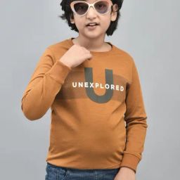Crimsoune Club Kids Mustard Printed Full Sleeves Sweatshirt-image-82