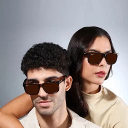 Resist Eyewear Brown Wayfarer UV Protection Unisex Sunglasses-image-37