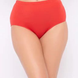 Clovia Red Cotton Regular Fit Solid Panties-22