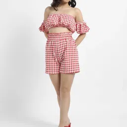 Campus Sutra Red Printed Co-Ords Set image 3