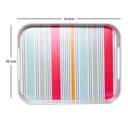 Goodhomes Multicolor Melamine Rectangular Serving Tray image 3