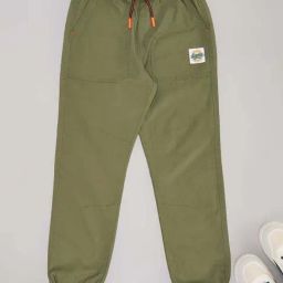 Pantaloons Junior Boys Burnt Olive Cotton Solid Track Bottoms & Joggers-picture-49