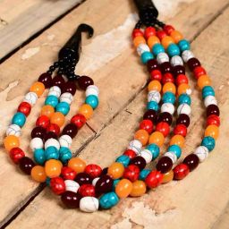 Imli Street Multicolor Resin Beaded Handcrafted Tribal Necklace-image-50
