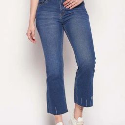 Madame Dark Blue Cotton Regular Fit Jeans-image-26