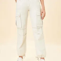 Coolsters by Pantaloons Girls Ecru Cotton Printed Track Bottoms & Joggers-image-30
