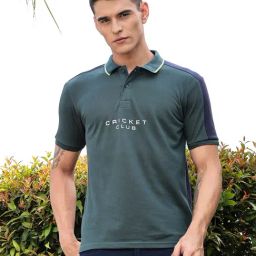 Thomas Scott Bottle Green Regular Fit Printed Polo T-Shirt-picture-42