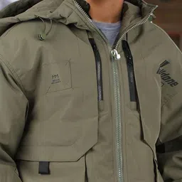 INCLUD Boys Typography Open Front Jacket image 2