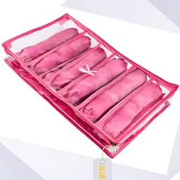 Ajabh Pink Set of 6 Regular Jewellery Organiser Organisers-27