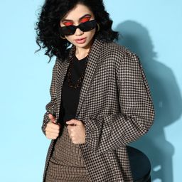 Berrylush Women Classy Black Self-Design Once Upon a Sleeve Jacket-40