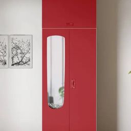 Godrej Interio Slimline Baked Apple Carbon Steel 4 Shelves OHU Mirror Almirah-image-2